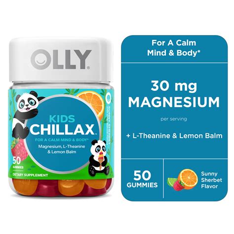 A blend of L-Theanine, Magnesium and Lemon Balm, Kids Chillax is free of icky ingredients and full of delicious goodness. . Olly chillax discontinued